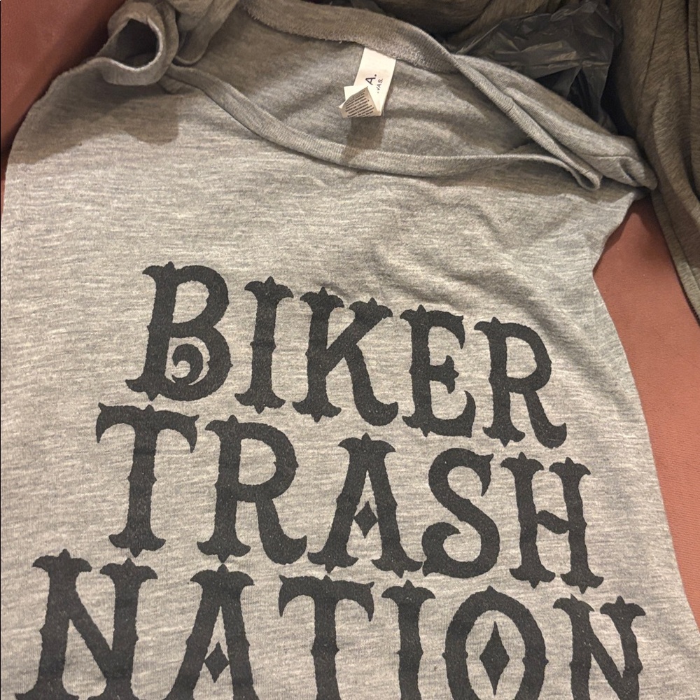 Grey Tank with Bold BLACK Graphic by Bella Sz L